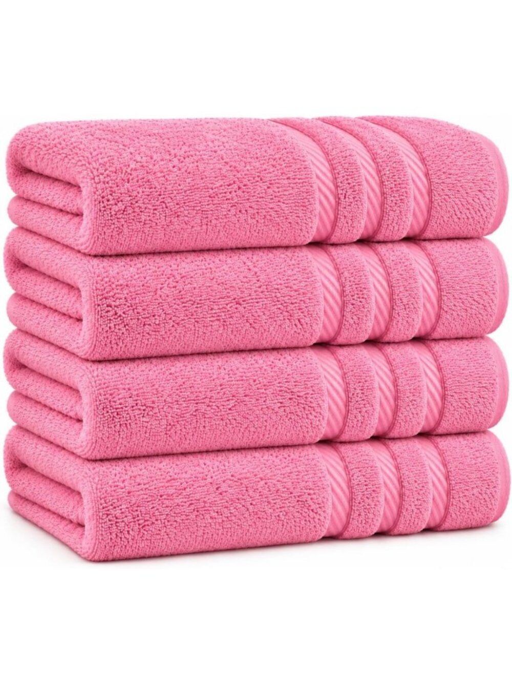 Soft Quick-Dry Bath Towels 27x54 - 4 Pack, Highly Absorbent Cotton for Home